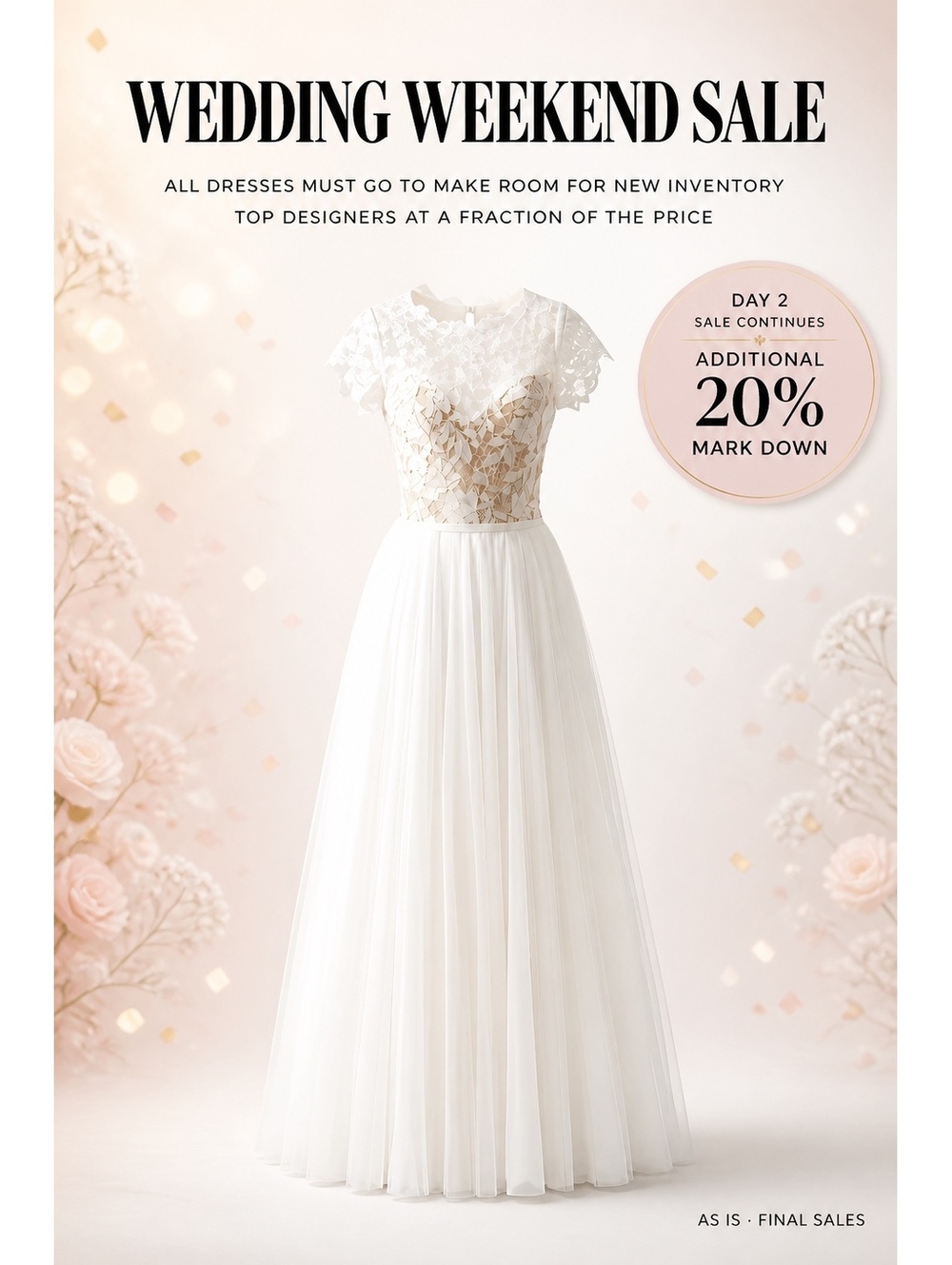 Weekend Wedding Sale Continues